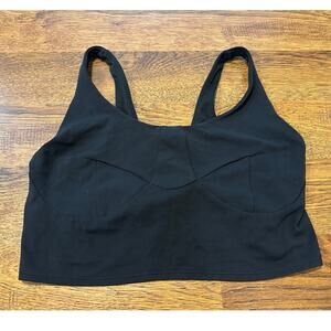 Lululemon Nulu Front Darting Yoga Sports Bra Black - Size 8 Fitness Fashion